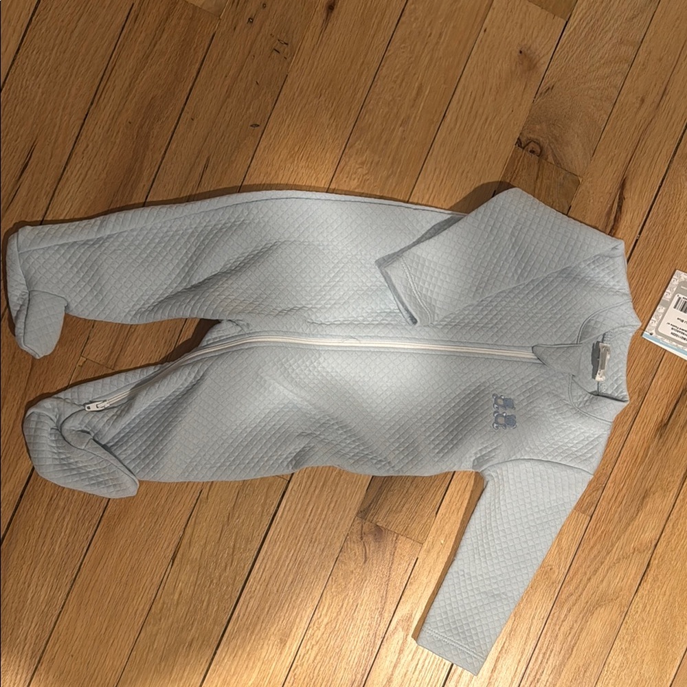Kissy Kissy Light Blue Quilted Baby Onesie